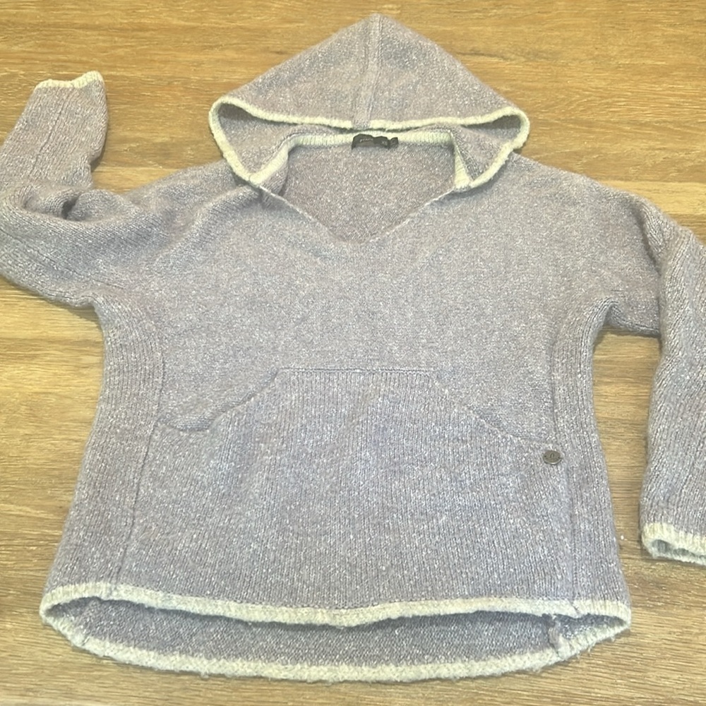 prAna Women's Shine On Heathered Dolman Sleeve Kangaroo Pocket Sweater Size XS